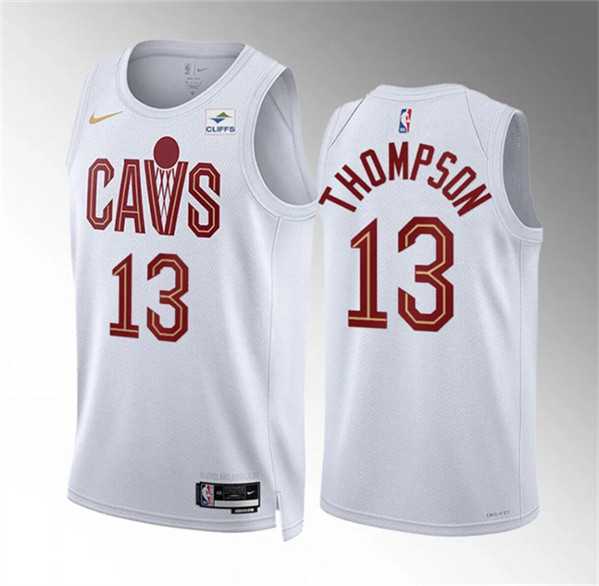 Mens Cleveland Cavaliers #13 Tristan Thompson White Association Edition Stitched Jersey Dzhi->cleveland cavaliers->NBA Jersey